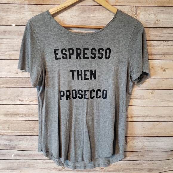 Old Navy Espresso Then Proseco Gray Top Medium - Picture 1 of 7